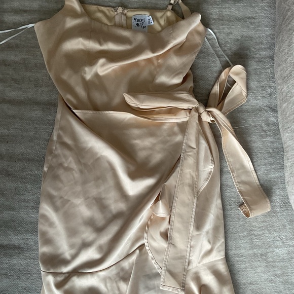 Princess Polly Cream Satin Mini Dress - Picture 3 of 5